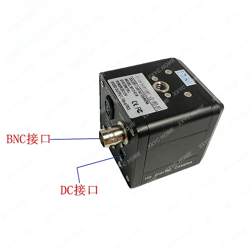 Telecamera industriale ad alta definizione Segnale analogico CVBS 1200 linee colore bianco e nero Visione del microscopio per ispezione testa 1/3ccd