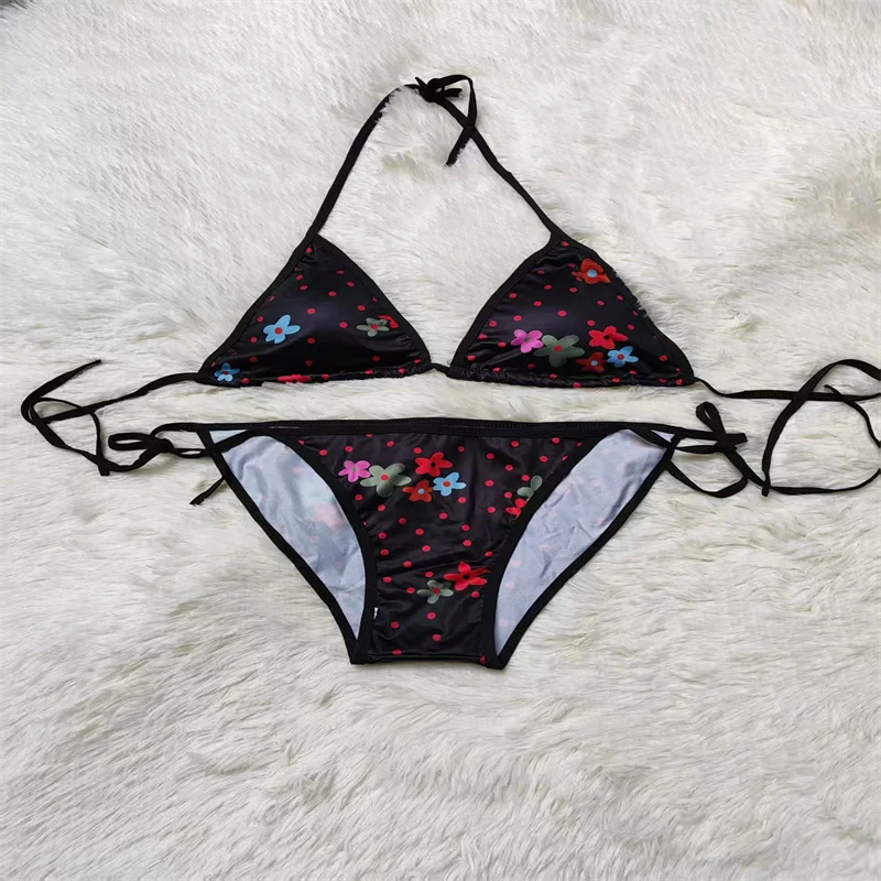 

Summer New Sexy Bikini Swimsuit Small Chest Gathered Look Big Separate Swimming Suit Women's Swimwear Sports Yoga Fitness
