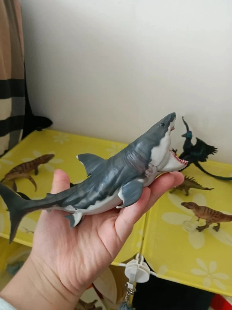 PNSO عظيم القرش الأبيض نموذج رفيق للنمو بارتون ديناصور الملك الشكل تحصيل اللعب والهوايات عمل أرقام