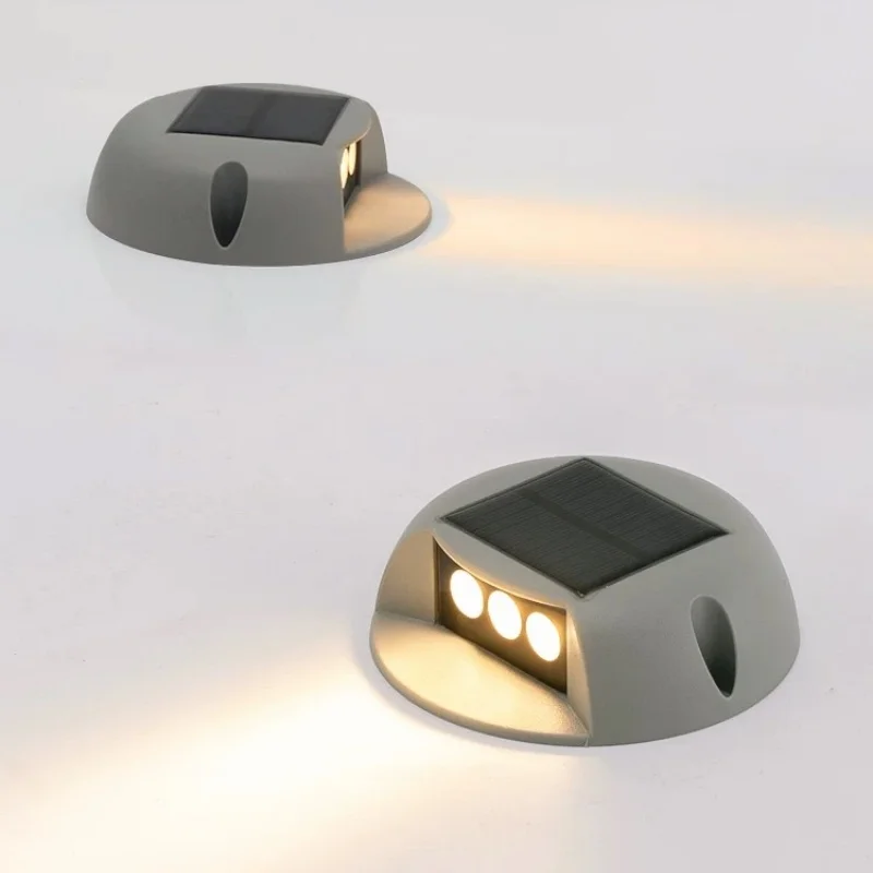 

Светодиодный солнечный ступенчатый светильник 3 Вт для поверхностного монтажа, подземная дорожка, тротуар, садовая лампа для газона, IP65, водонепроницаемое точечное освещение