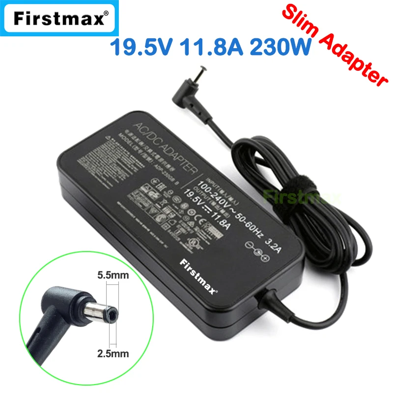 19.5V 11.8A 230W Gaming Power Supply for Asus GFX72VM GL502VS GL503VM GL702VT GL752VT S5VM S5VY S7VM FX63VM FX73VM Charger