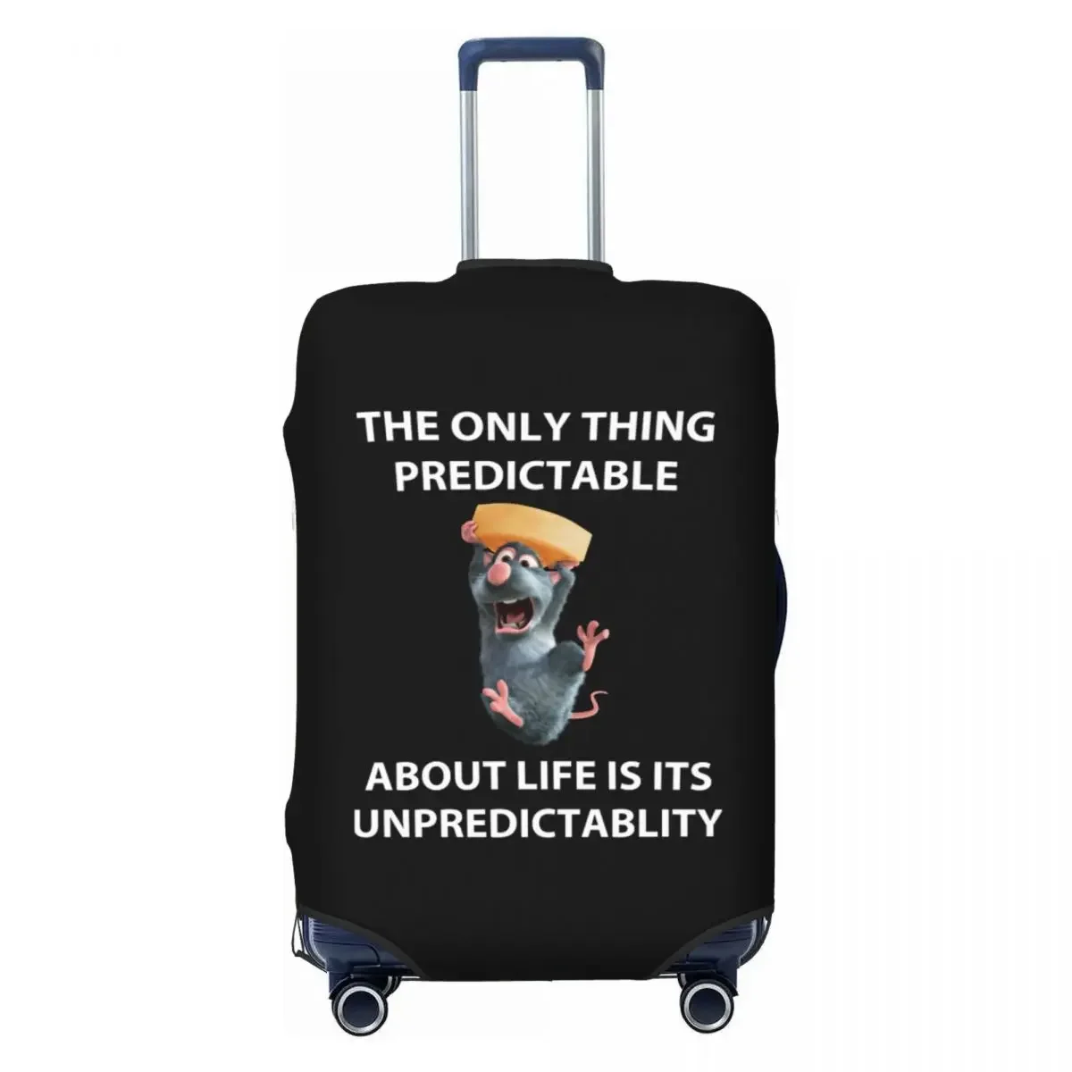 

Custom Funny Ratatouille Remy Chef Quotes Luggage Cover Elastic Travel Suitcase Protective Covers Fits 18-32 Inch