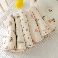 Baby Gauze Bag Sheet Summer Double-layer Four Layer Blanket Newborn Blanket in Air-conditioned Room Cartoon Baby Bag Quilt