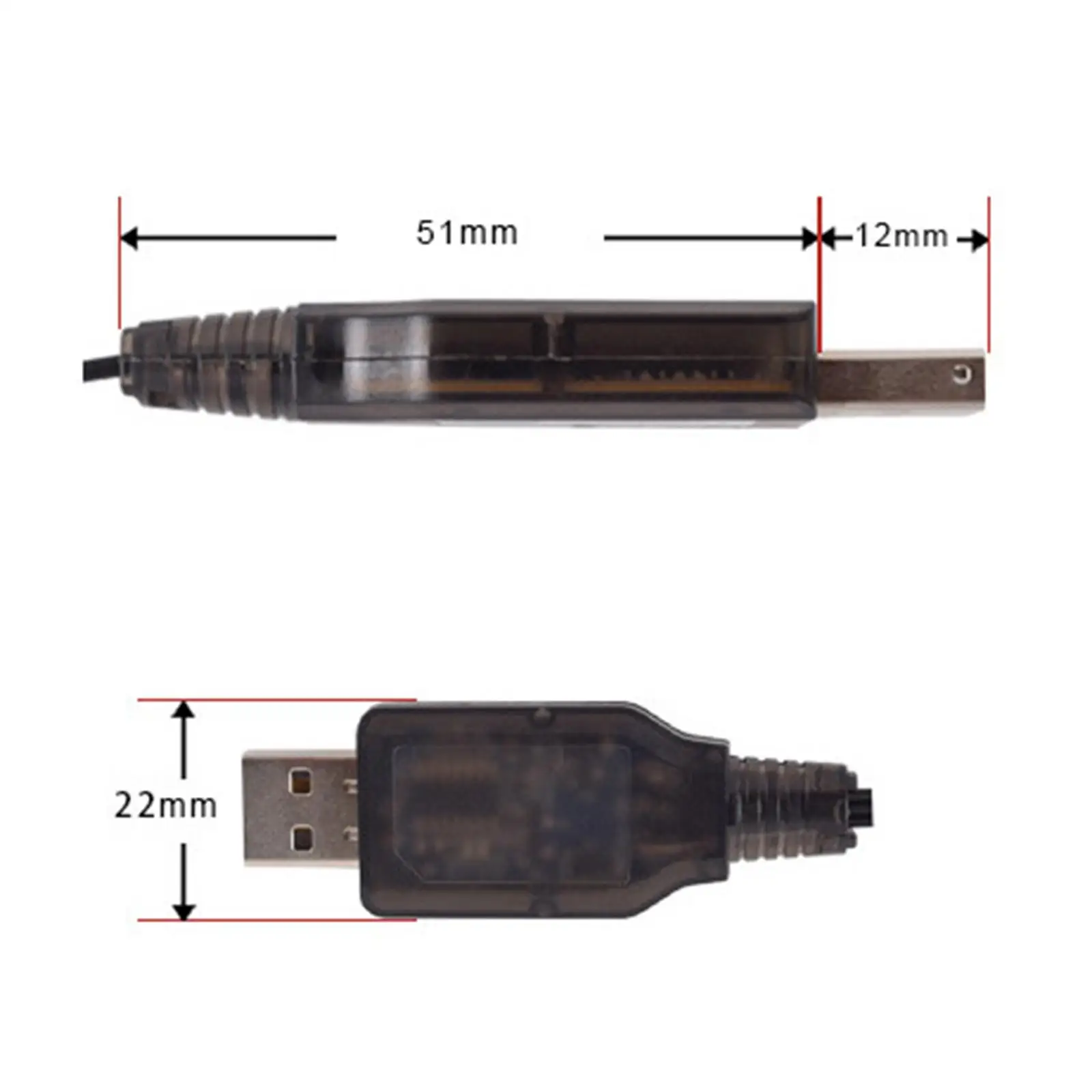 Battery Charger USB Cable 7.4V 3 Pin Plastic SM-3P Connector for RC Car Model Boat Plane Truck