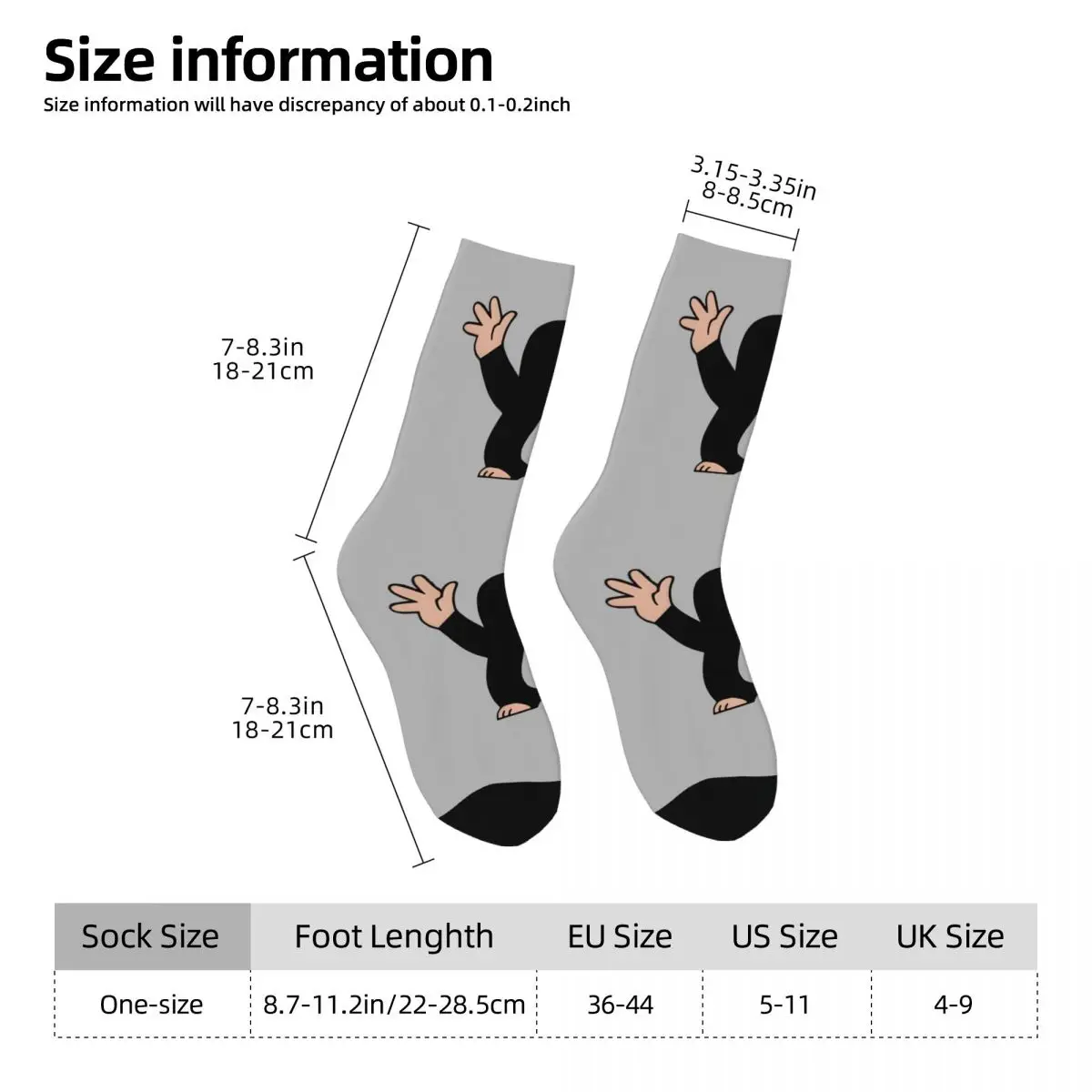 The Little Mole Kawaii Socks Hiking Cartoon Pattern Socks