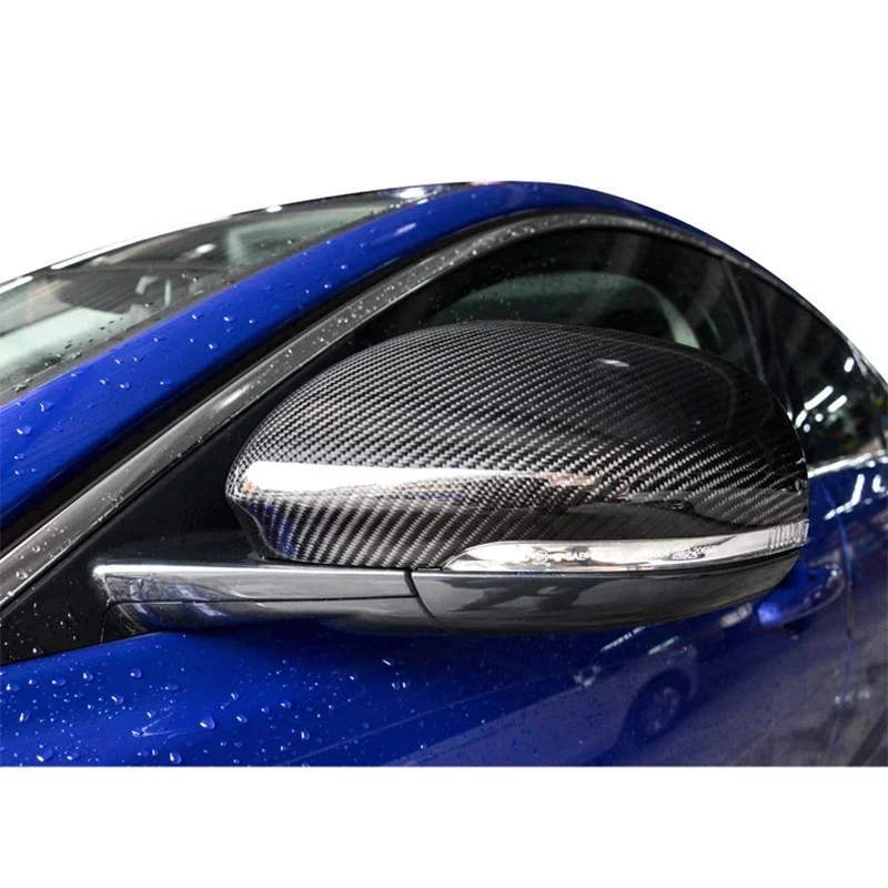 Para jaguar xj/xjl 2009-2022 fibra de carbono exterior do carro espelho retrovisor lateral capa tampas substituição/adicionar no estilo