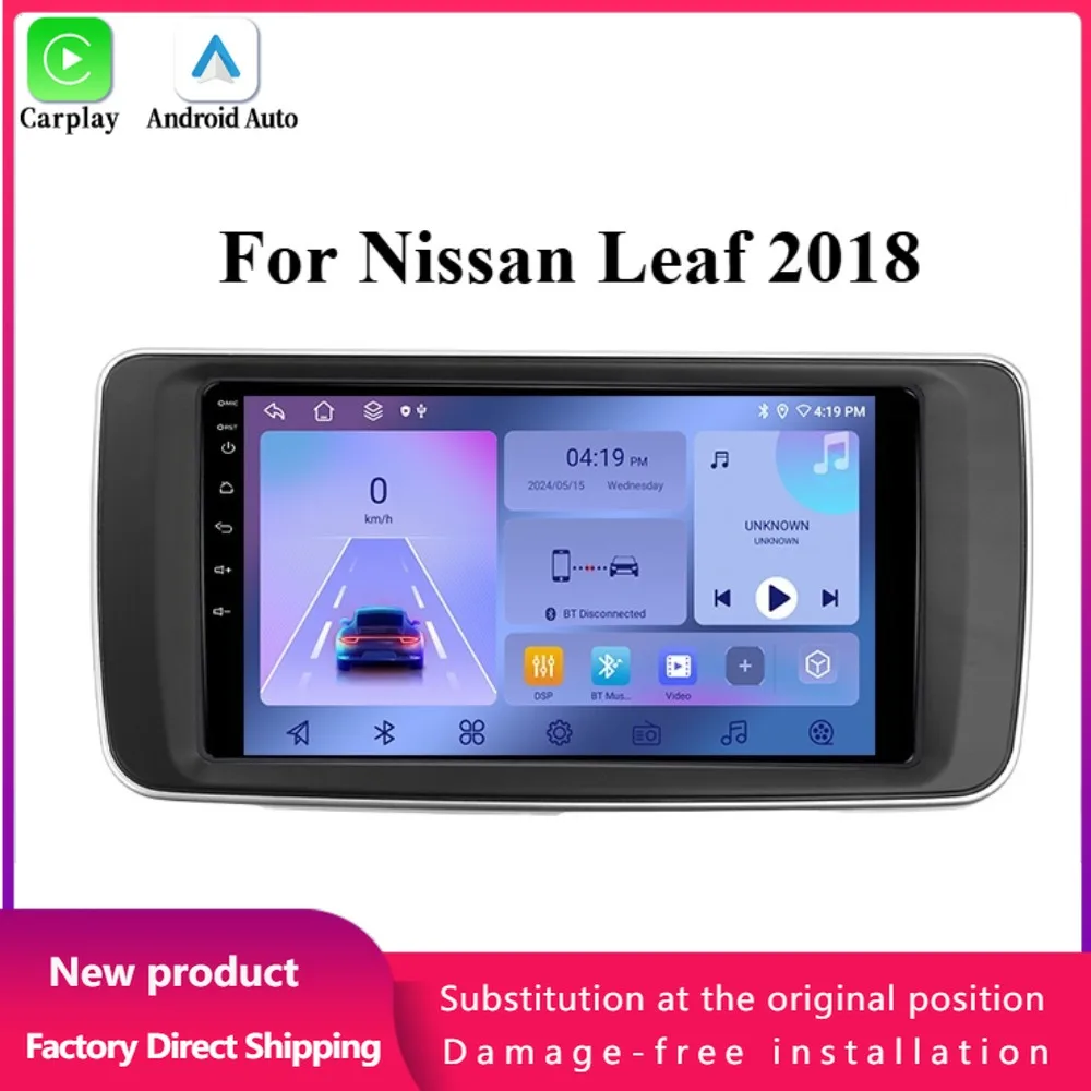 

Android 14 For Nissan Leaf 2018 Car Radio Multimedia Stereo Player Navigation GPS Wireless Apple Bluetooth Carplay Touch Screen