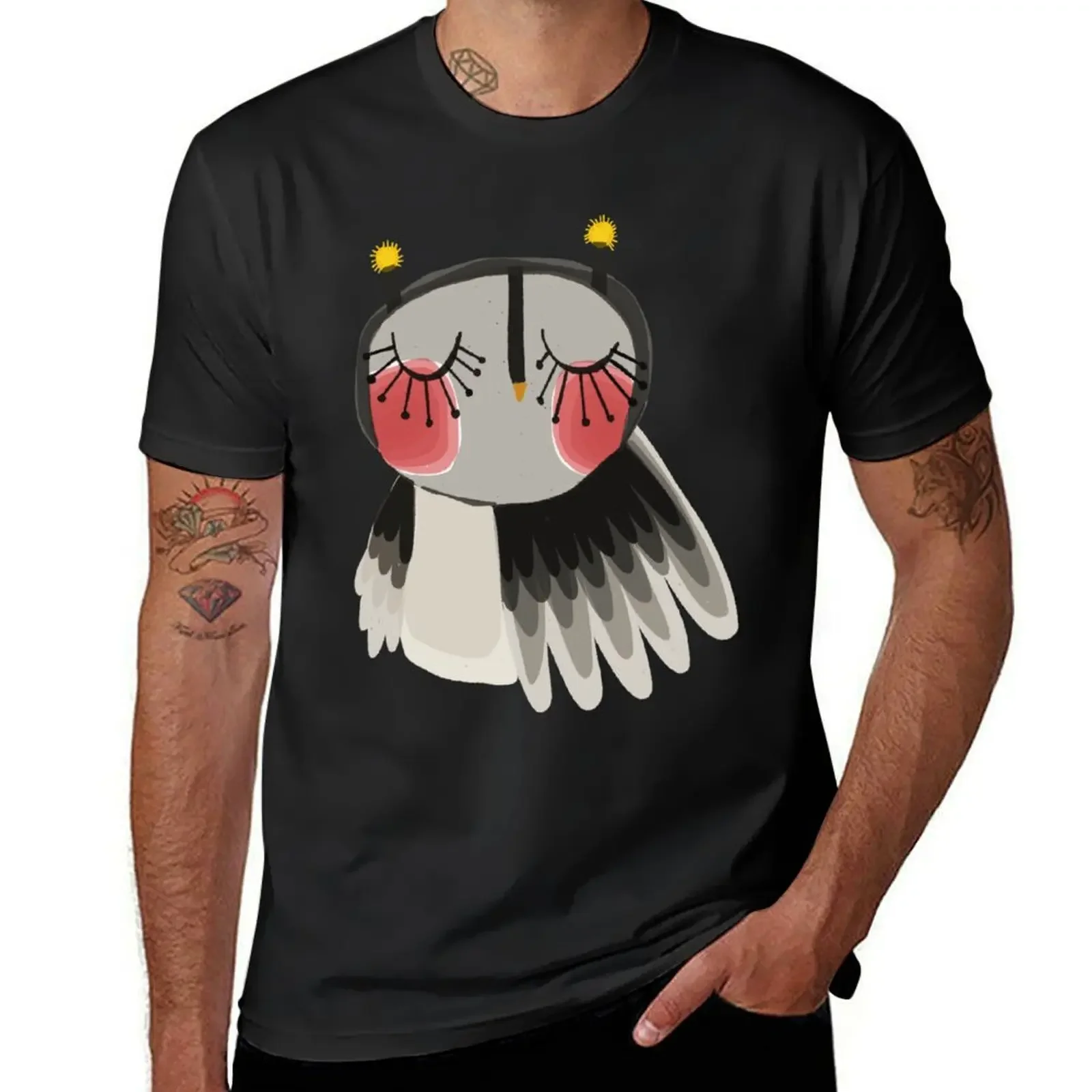 Rosy cheeks owl T-Shirt baggy shirts shirts graphic tee T-shirt men