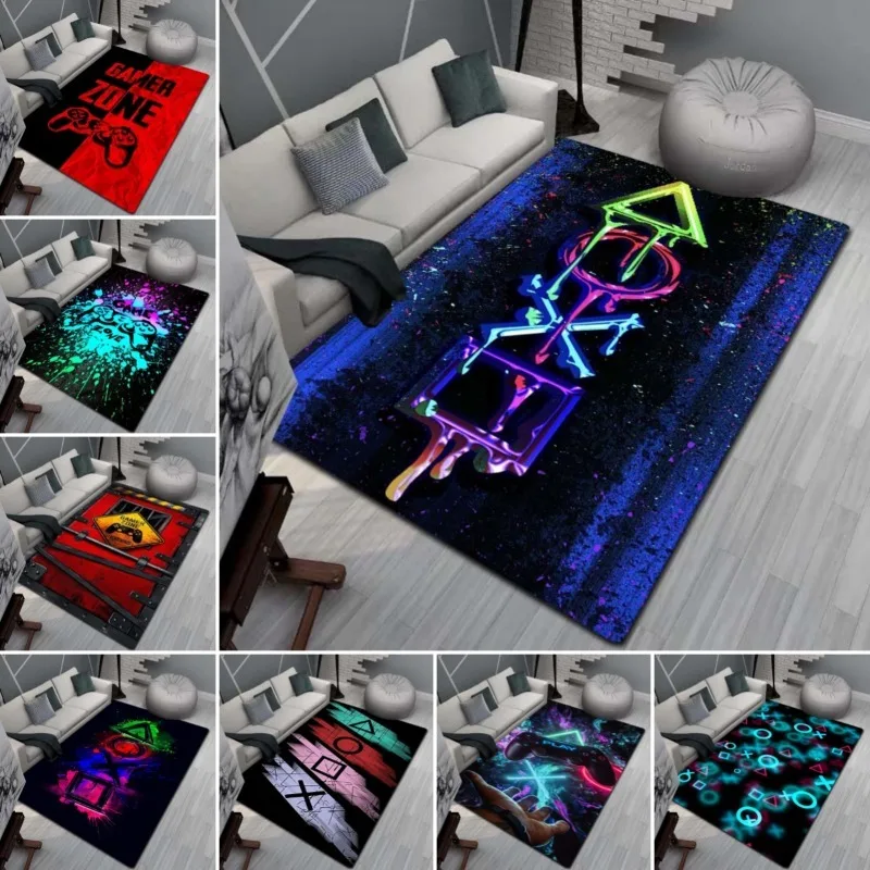 

Gaming Rug for Boy Room Gamer Rug with Game Controller Carpet for Game Room Esports Room and Boys' Game-Themed Bedroom Floor Mat