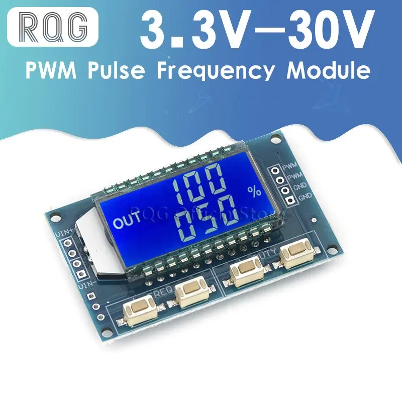 신호 발생기 PWM 펄스 주파수 듀티 사이클 조정 가능 모듈, LCD 디스플레이, 1Hz-150Khz, 3.3V-30V PWM 보드 모듈