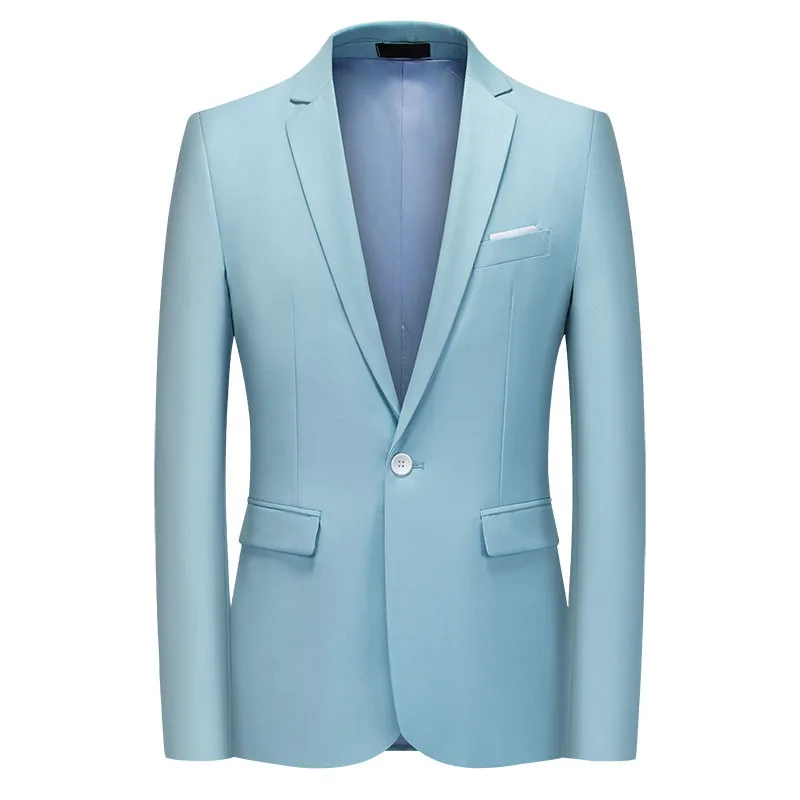

J1 Men's business casual suit jacket men's solid color single button suit