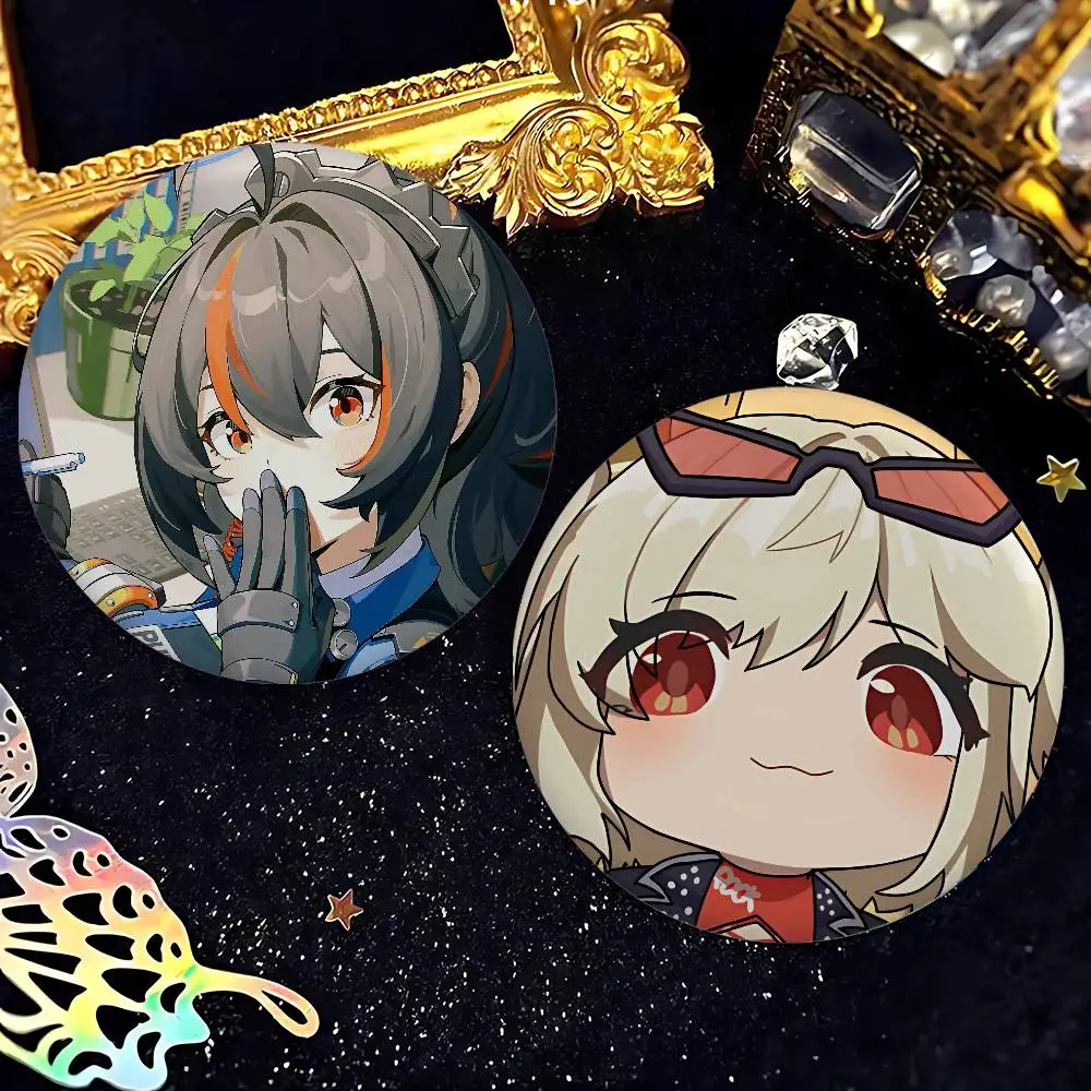 Z-Zenless Zone Zero Premium Tinplate Round Lapel Pins: Cute Badge Brooches For Shoulder Bag Accessories, Souvenir Gifts
