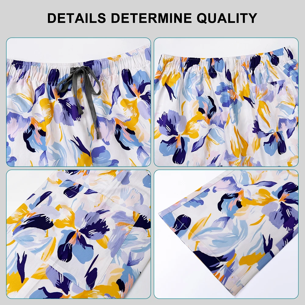 Fashion Print Doctor Uniforms Medical Nursing Scrubs Uniform Clinic Scrub Sets Short Sleeve Tops Pants Sets 100% Cotton Workwear