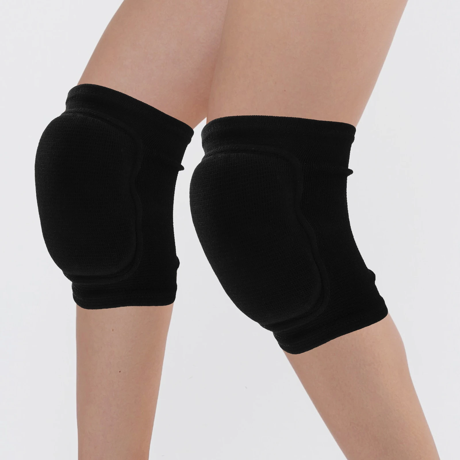 

1 Pair Knee Pad Protector Black Sports Wear-resistant Volleyball Pads for Dance Yoga Fitness Women Men Universal Size