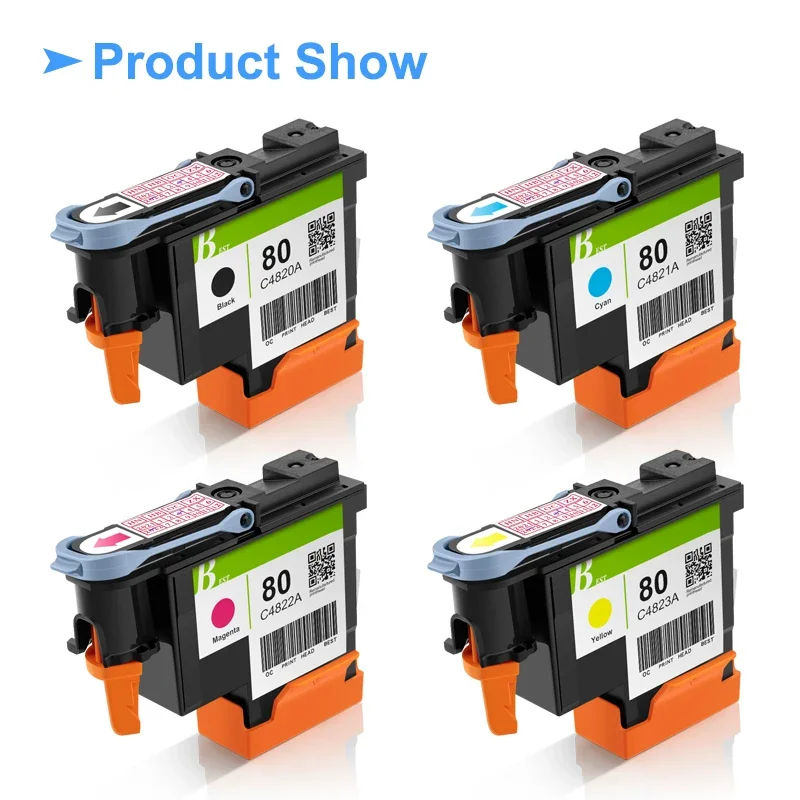 For HP 80 Printhead C4820A C4821A C4822A C4823A HP80 Print Head For HP Designjet 1050 1055 1055cm 1050c Plus Printer (BK C M Y)