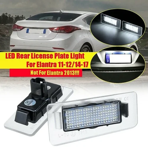 Imagen 1 del producto 2 unids/set 18LED luces LED traseras de matrícula de coche aptas para Hyundai Elantra 2011-2018 reemplazo de lámpara de placa de matrícula Colorado