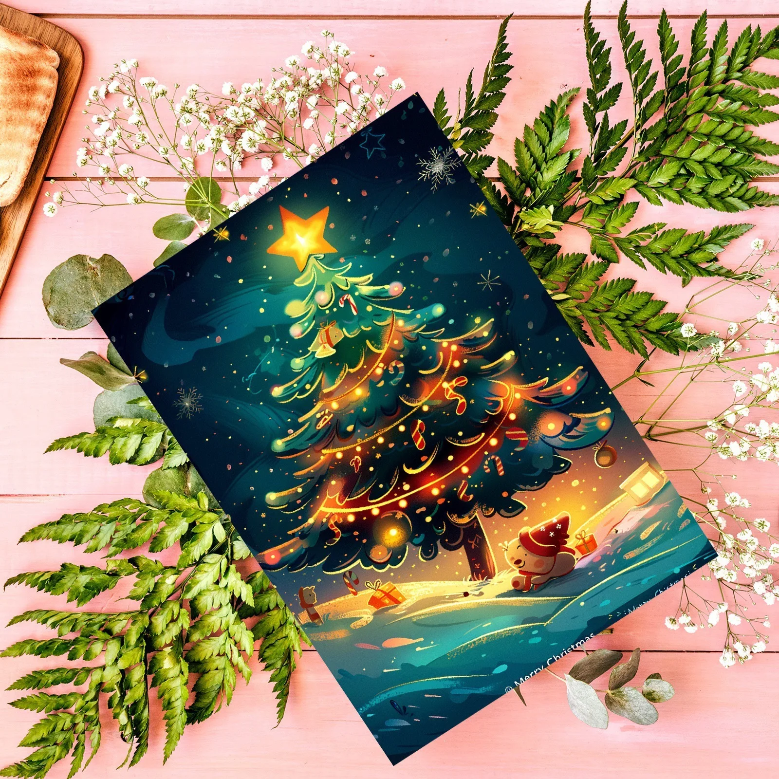 50pcs Vintage Christmas Cards  - огляд і ціна Papercraft Supply Invitation
