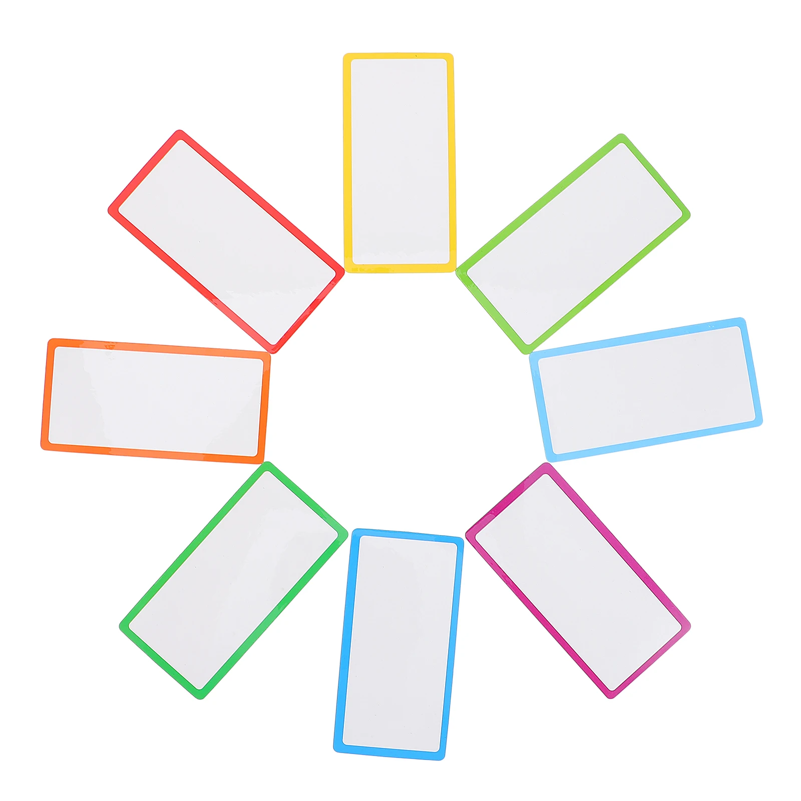8pcs Magnetic Labels Sticker Dry Erase Reusable Colorful Memo Pad For Fridge Whiteboard School Bus Seat Home Decoration