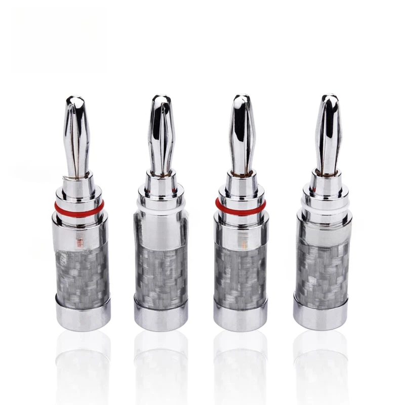Suitable for HiFi Speaker Carbon Fiber Rhodium Plated Speaker Cable Banana Plug