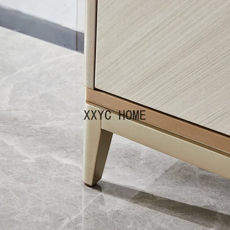 خزانة تلفزيون من الخشب الصلب لغرفة النوم، خزانة سمعية وبصرية راقية، خزانة أفلام وتلفزيون حديثة، أثاث إبداعي