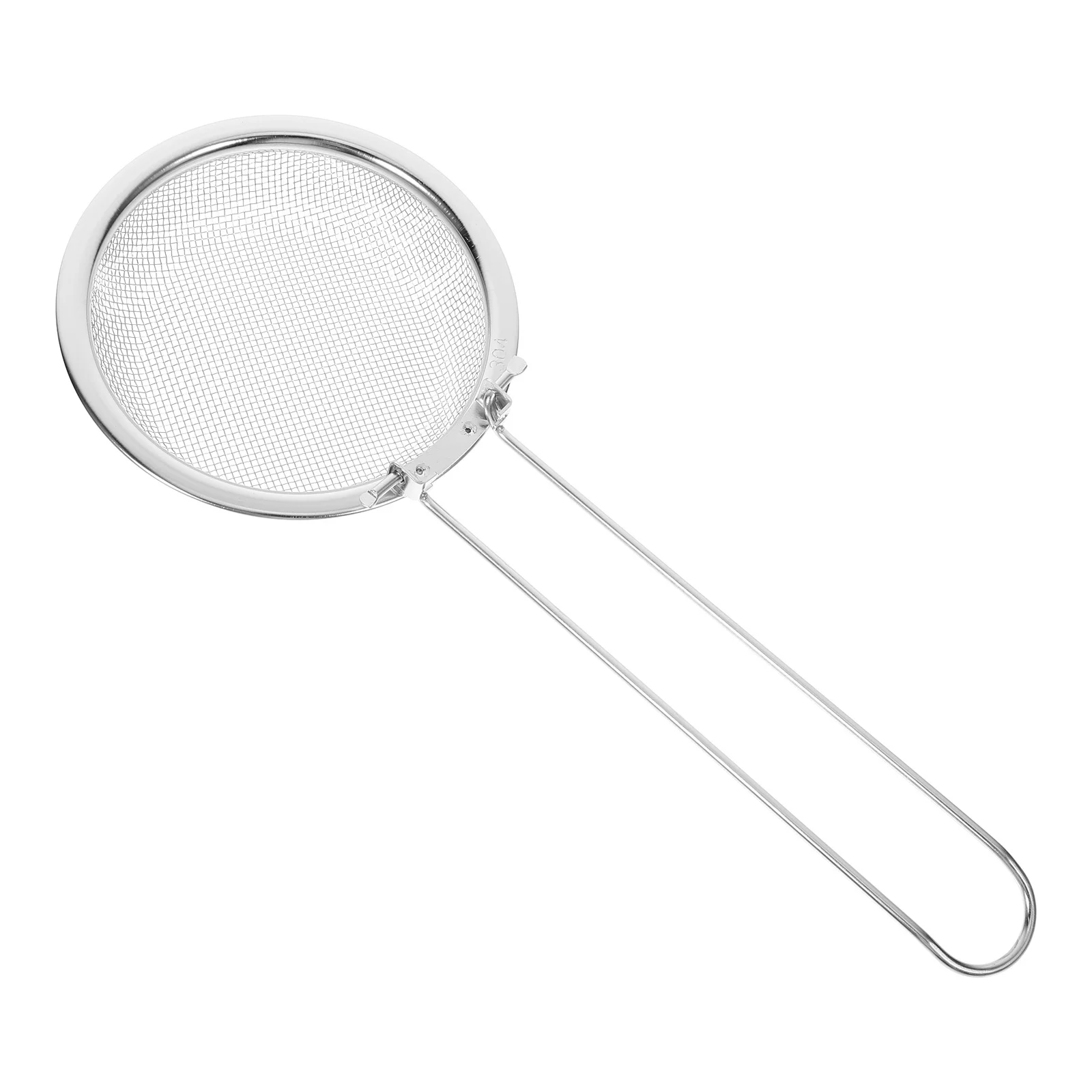 

Foldable Stainless Steel Strainer Large Mesh Oil Drainer Kitchen Tool For Noodles Vegetables Colander Ladle Fine Mesh Strainers