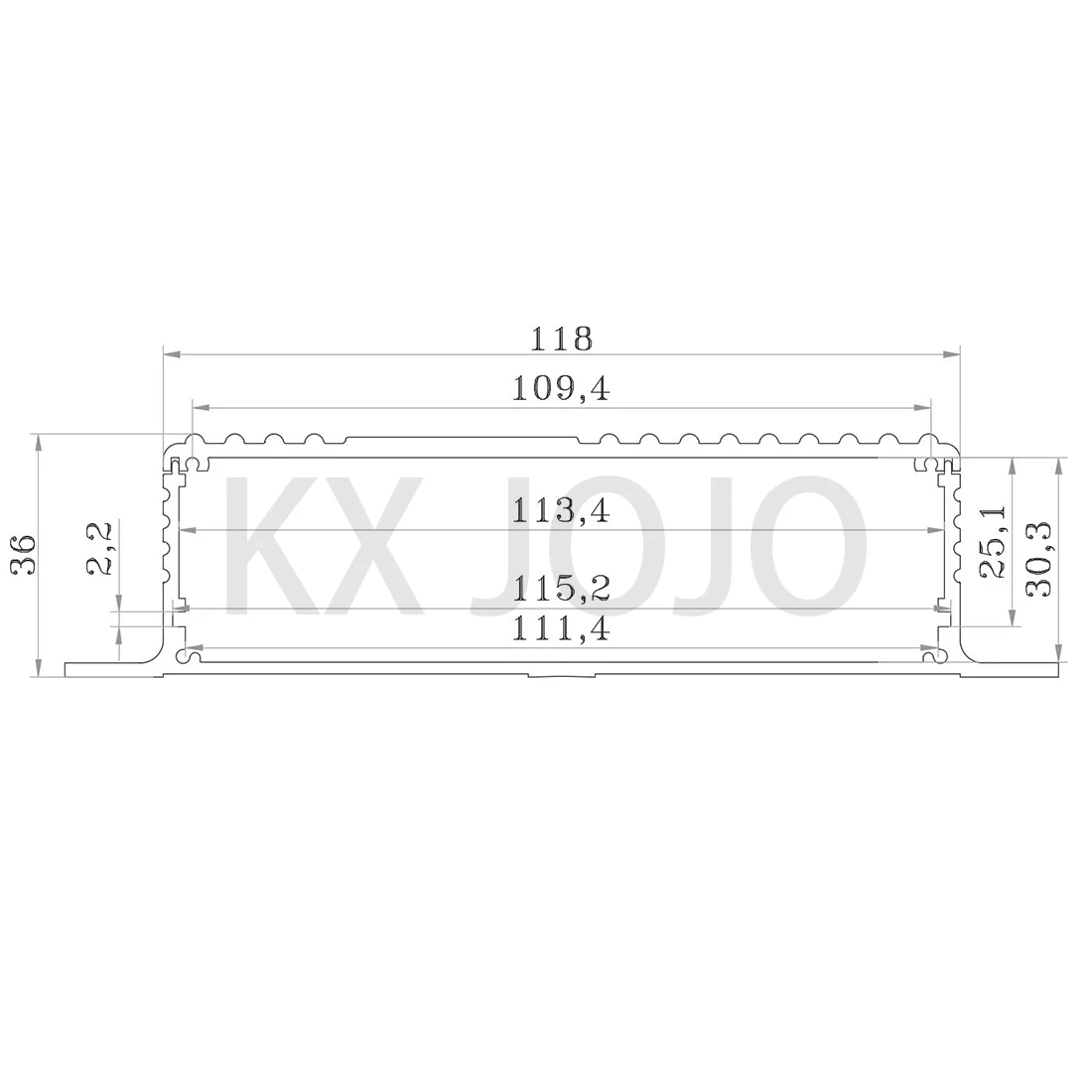 Aluminum Enclosure 147*36*100/160mm Split Box Waterproof Type Case Electronic Box DIY Power Housing Instrument Silver/Black