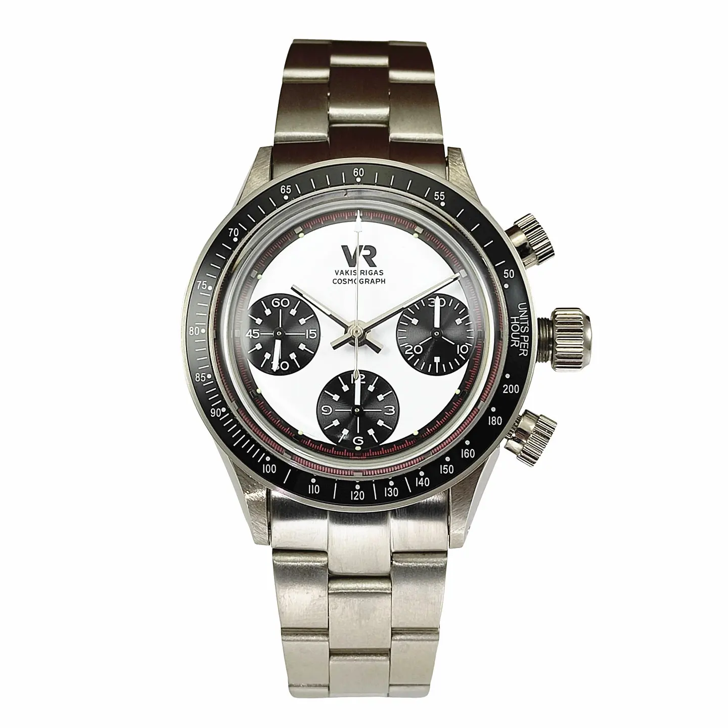 Vakuy Automatic Chronograph Watch, Paul Newman Daytona Homage, Dandong 7750 Movement, Bubble Domed Crystal