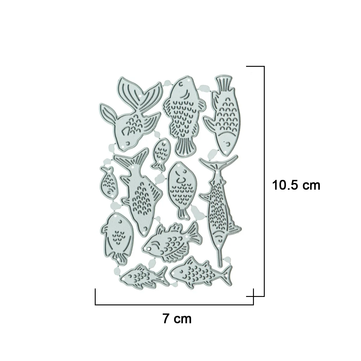 Multi Small Sea Fish Swordfish Pattern Metal Cutting Dies Scrapbooking Cutter Stencil DIY Card Clip Art Album Decorating