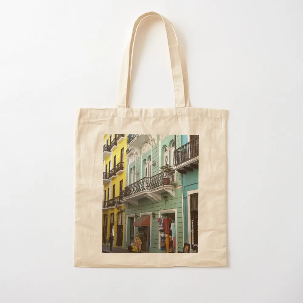 

Old San Juan, Puerto Rico Tote Bag Canvas shopping bag Canvas Tote Bag