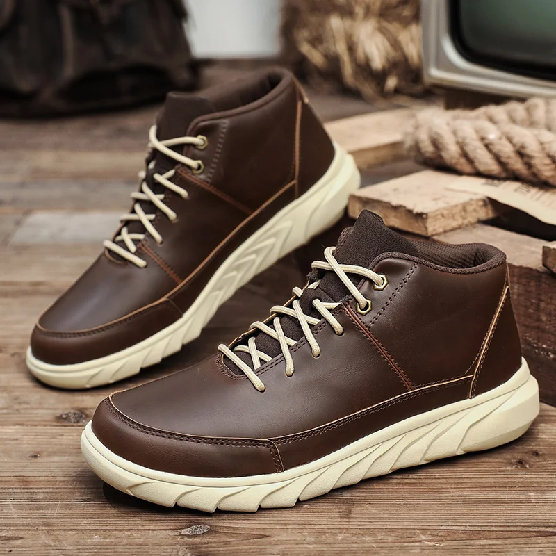 

European American Style Lightweight Outdoor Casual Shoes Retro Height Increasing Breathable Youth Trend Board Shoes