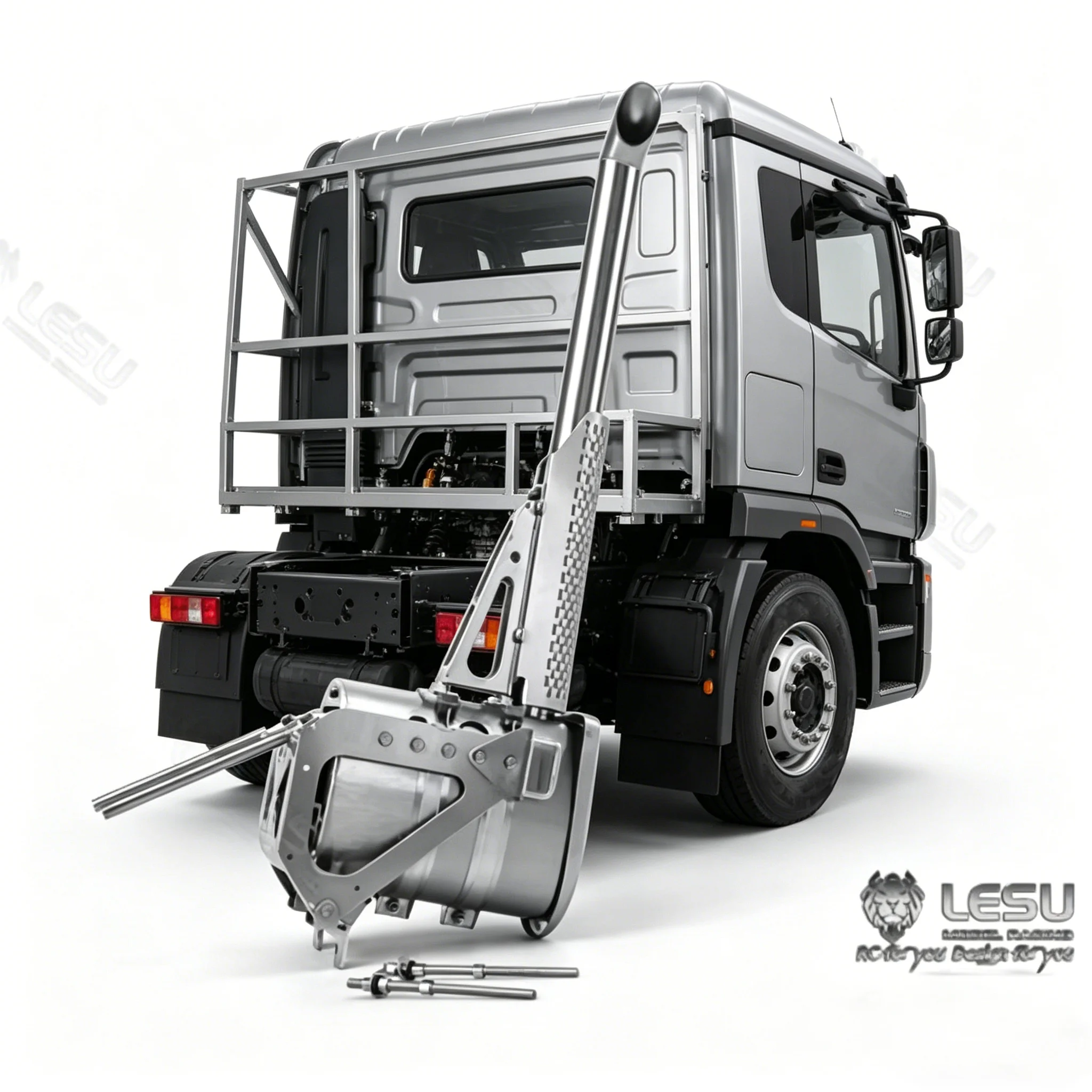 

RC 1/14 LESU Metal Exhaust Chimney for Tamiya Dump Truck for SCANIA MAN VOLVO Tripper Truck DIY Accessories