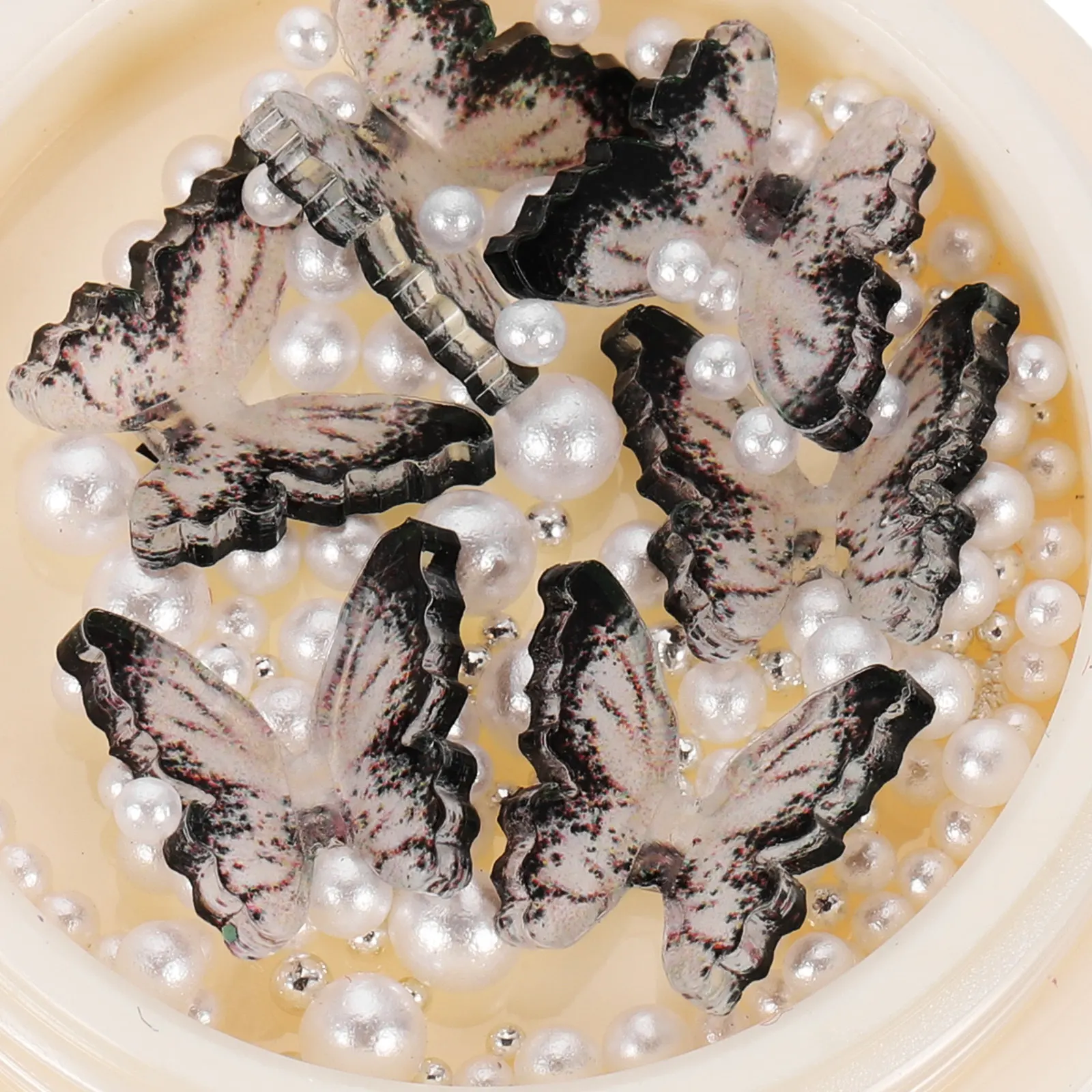 

4 коробки черных стразов в форме камелии, блестящие пайетки для лица и ногтей, декор для маникюра, аксессуары для DIY маникюра, серебряные жемчужины