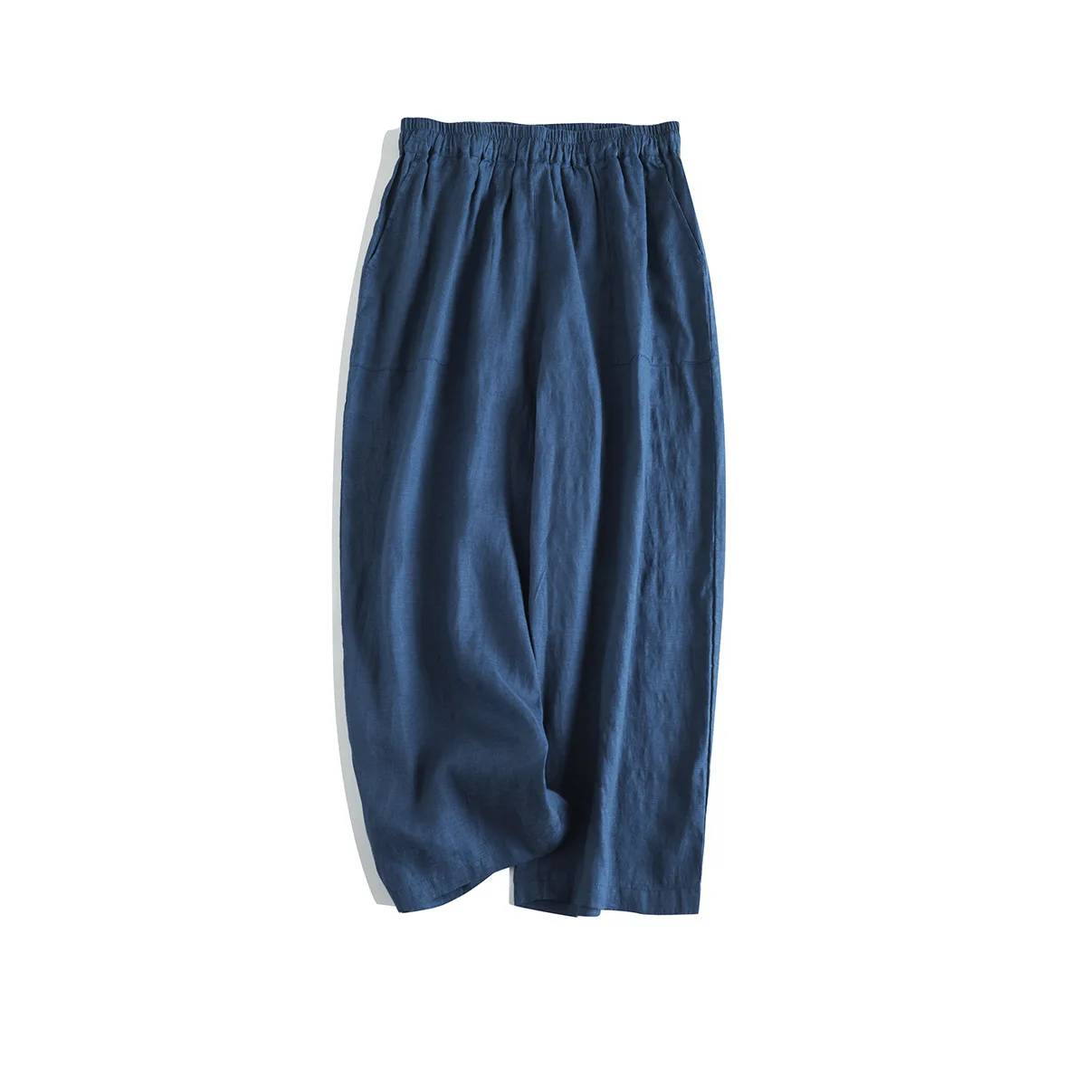 

Summer women's casual solid color high waist loose wide leg pants
