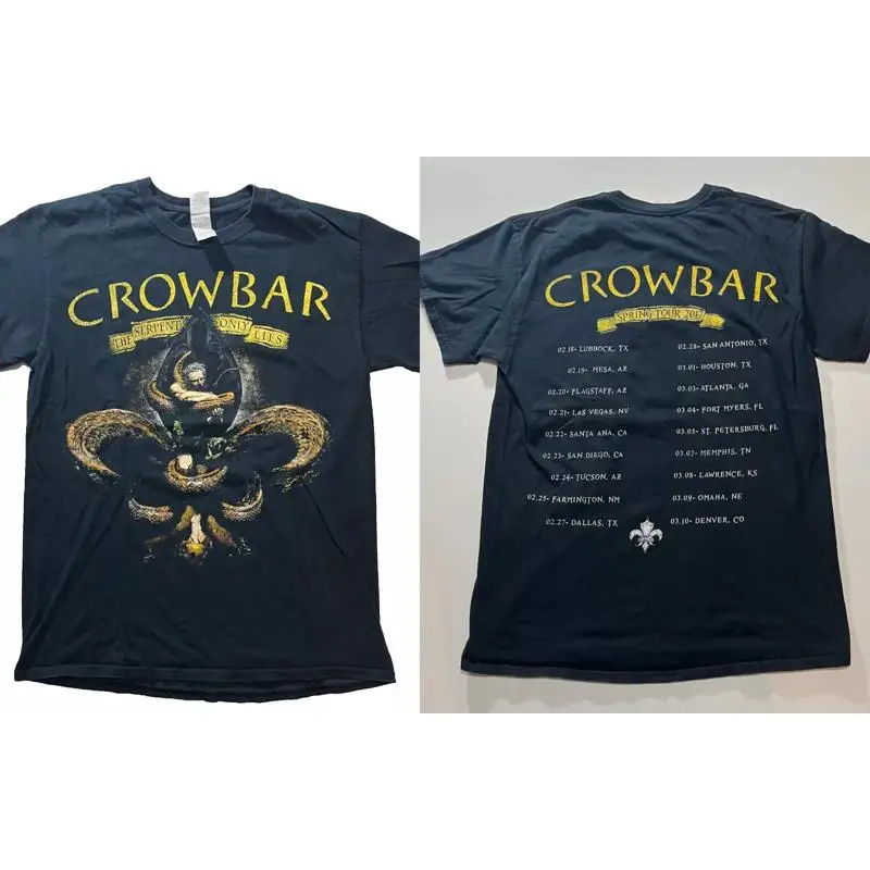 Crowbar The Serpent Only Lies Us Tour 2017 Double Sided T Shirt Full Size S 5Xl