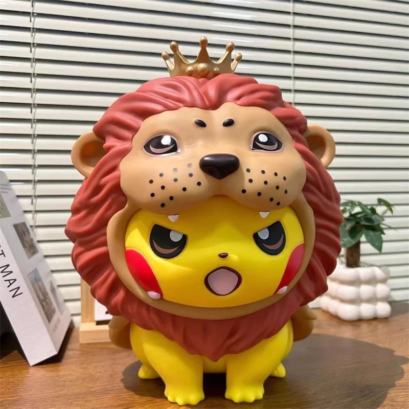 35-cm-pokemon-figure-pikachu-cos-lion-modele-poupee-jouet-a-collectionner-cadeaux-dessin-anime-kawaii-figurine-statue-figurines-d'anime