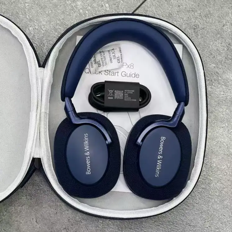 سماعات أذن أصلية من Bowers & Wilkins Px7 S2 لاسلكية فوق الأذن رفيعة وخفيفة الوزن 15 دقيقة شحن سريع إلغاء الضوضاء المتقدم الجديد