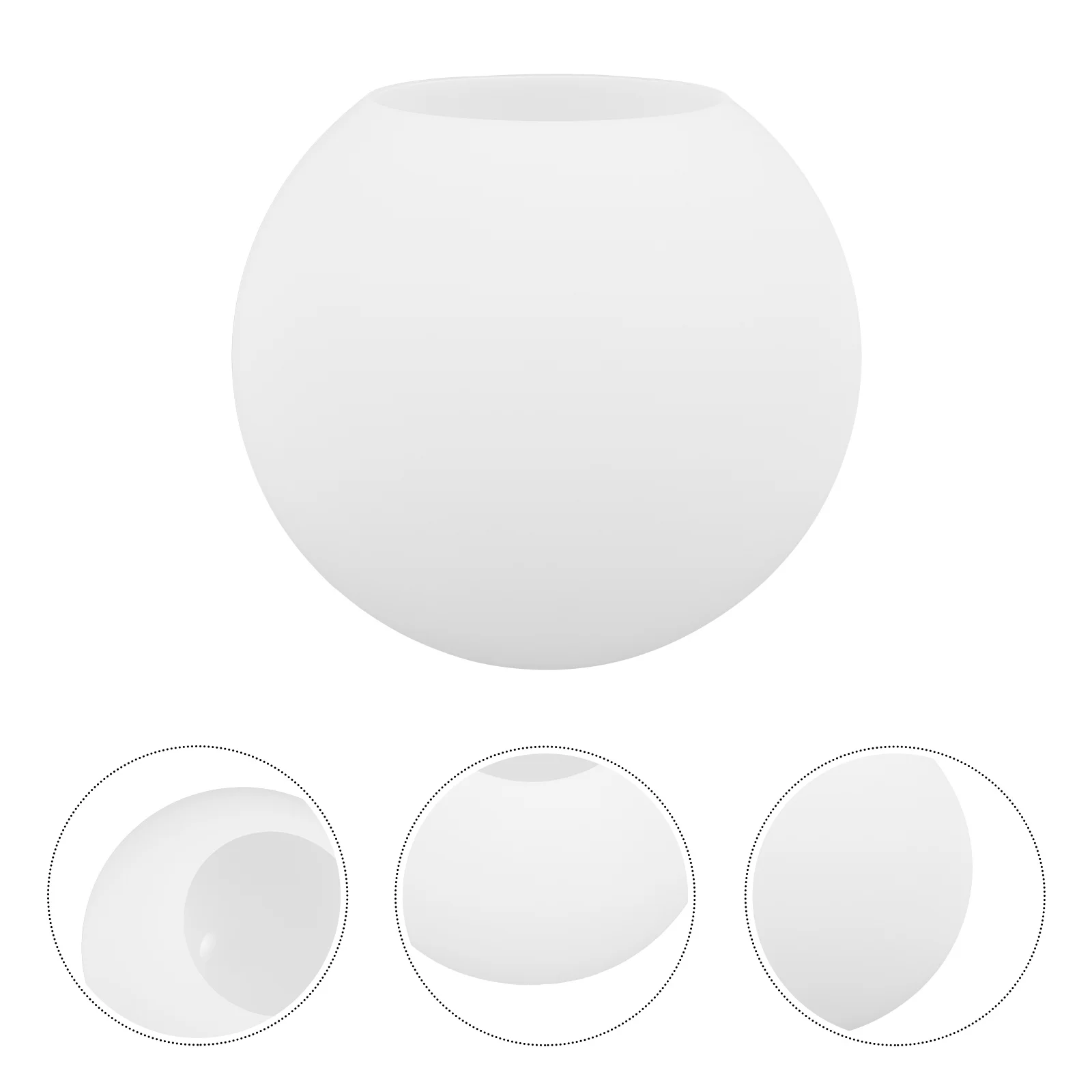 

White Glass Globe Lamp Shade Spherical Design Frosted Finish Eye-Catching Elegant Chandelier Accessory Glass Lampshade