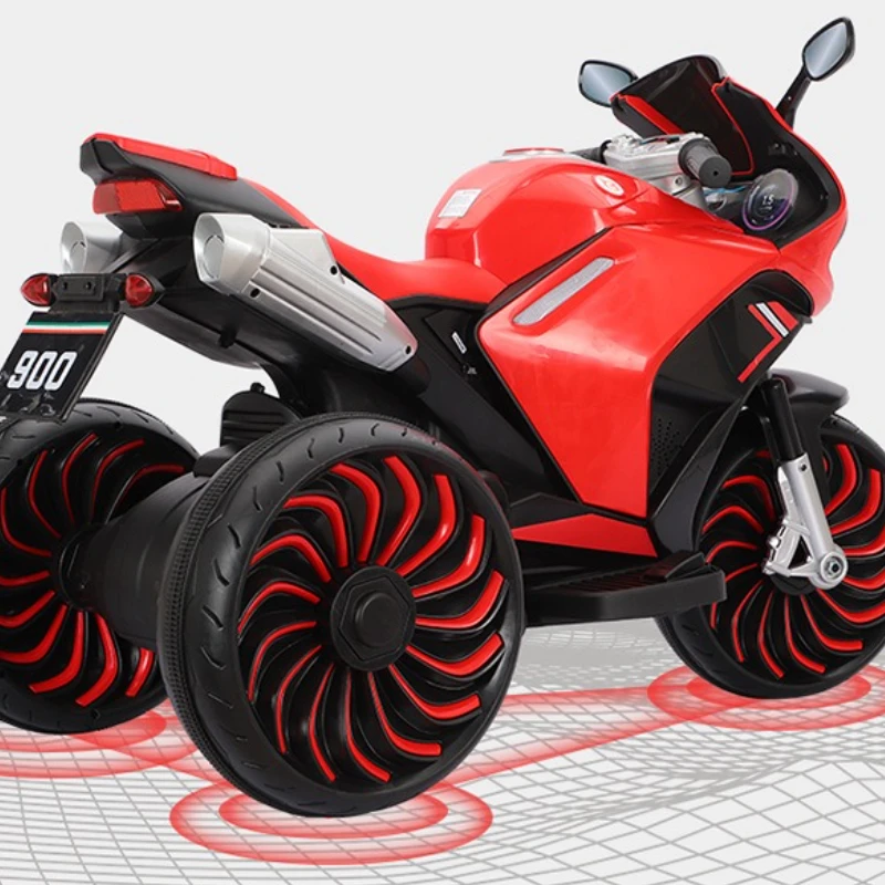 Pyramid Frame Twin-Seat Electric Car 2-10Y Anti-Tip Children's Vehicle with Parent-Child Mode LED Lighting Children electric car