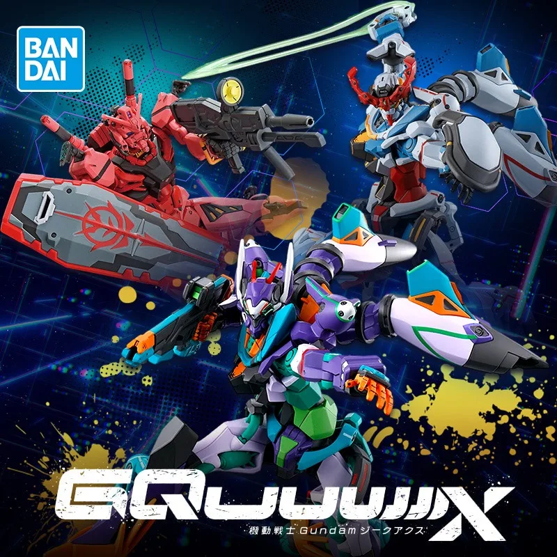 Bandai Original GUNDAM HG GQuuuuuuX G Niyaan policía militar Zagu modelo de ensamblaje figuras de acción de juguete para niños niñas regalo