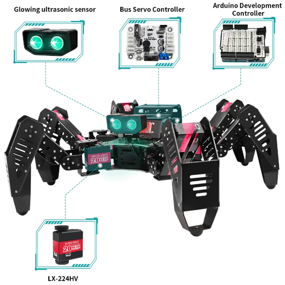 Spiderbot: Hiwonder Hexapod Programming Robot for Arduino Standard Version