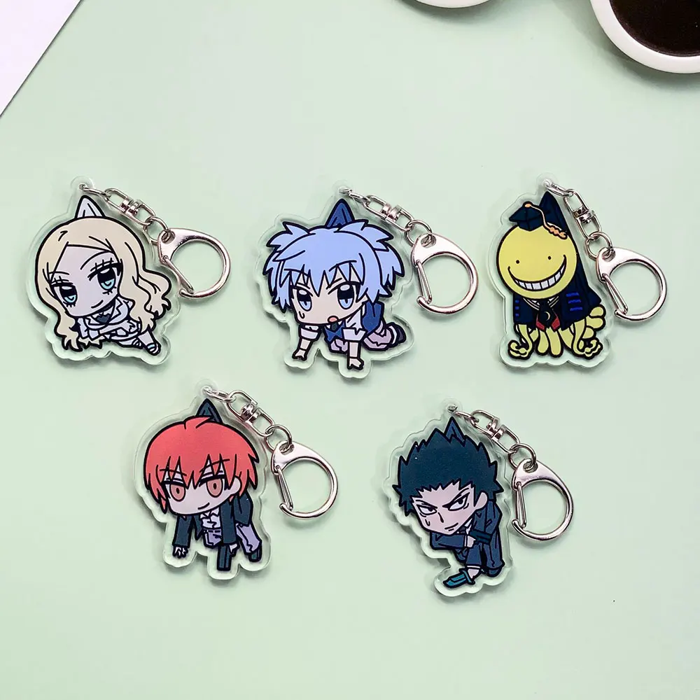 LLavero de acrílico para coche, accesorios de Anime Assassination Classroom, bonito bolso Kawaii, dijes, mochila, regalos para amigos