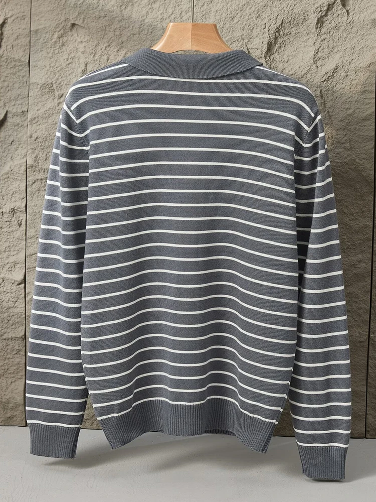 

2025 Новый вязаный свитер в стиле ретро, мужской свободный крой, повседневный, длинный свек Ne, теплый, модный, городской, полиэстер...