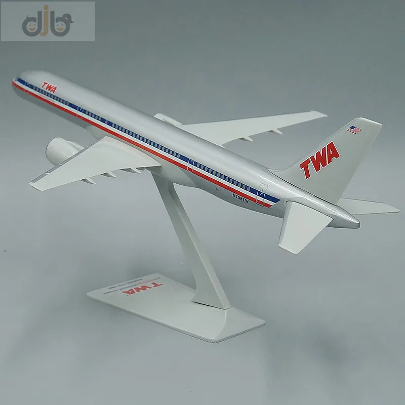 1:200 Aircraft Model Toy Trans World Airlines TWA Boeing 757-200 Miniature Replica