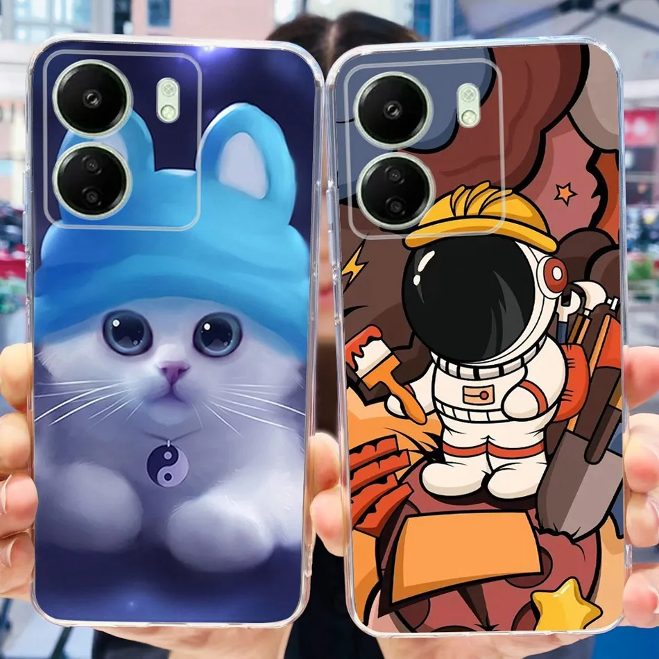 For Xiaomi Redmi 13C Case Redmi 13C 2023 Elegant Pattern Soft Silicone TPU Phone Back Cover For Redmi13C 13 C 4G Bumper
