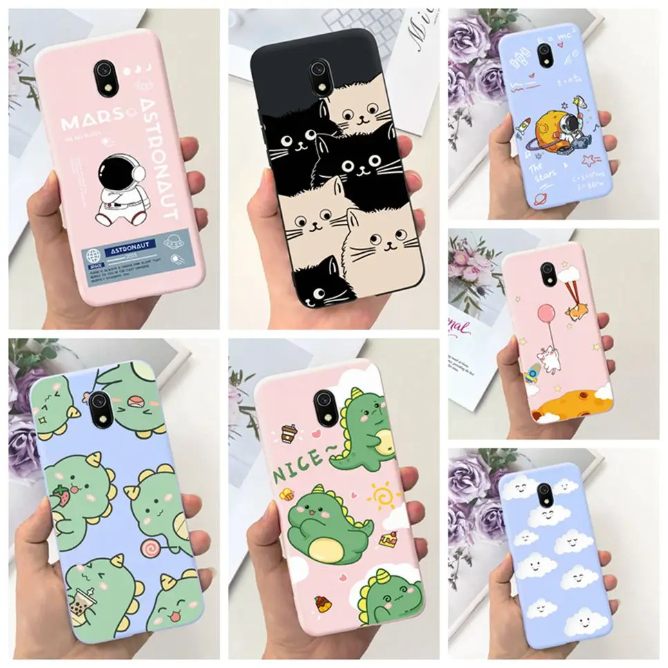 Cover For Xiaomi Redmi 8A Case Cartoon Dinosaur Astronaut Soft Silicone Cover For Xiaomi Redmi8A 8 A 8a 6.22