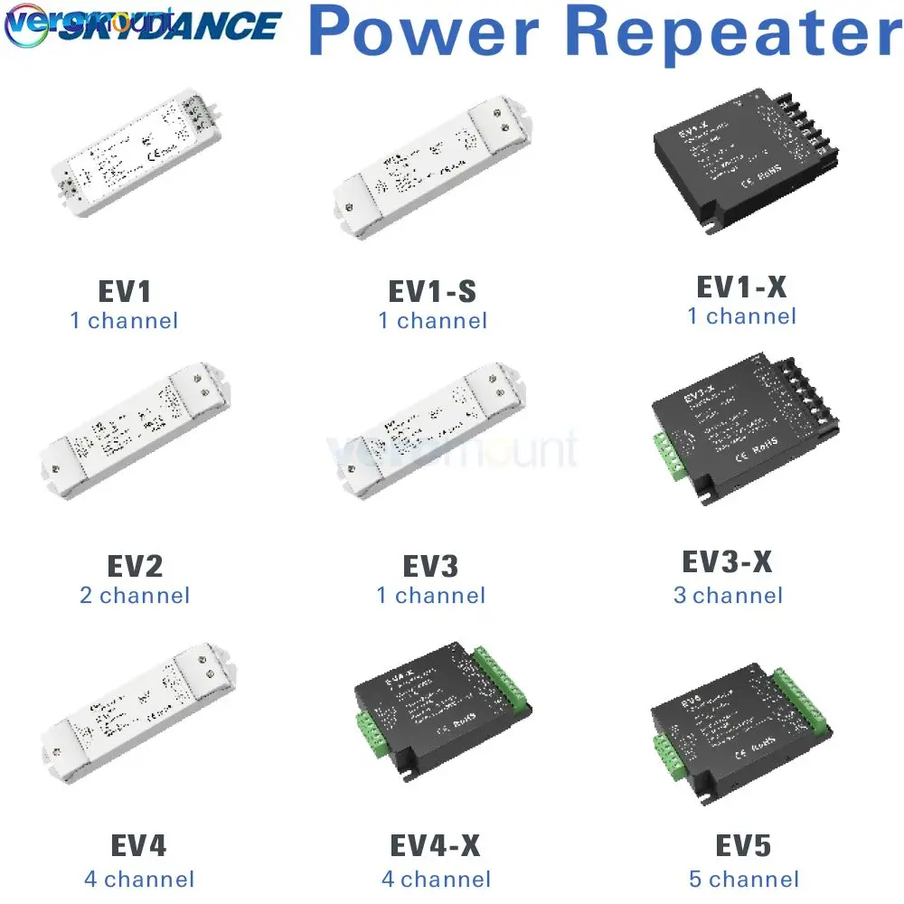 LED مكبر للصوت 5 فولت 12 فولت 24 فولت 36 فولت تيار مستمر الجهد المستمر مكرر الطاقة ل Skydance لون واحد CCT RGB RGBW RGBCCT قطاع تحكم