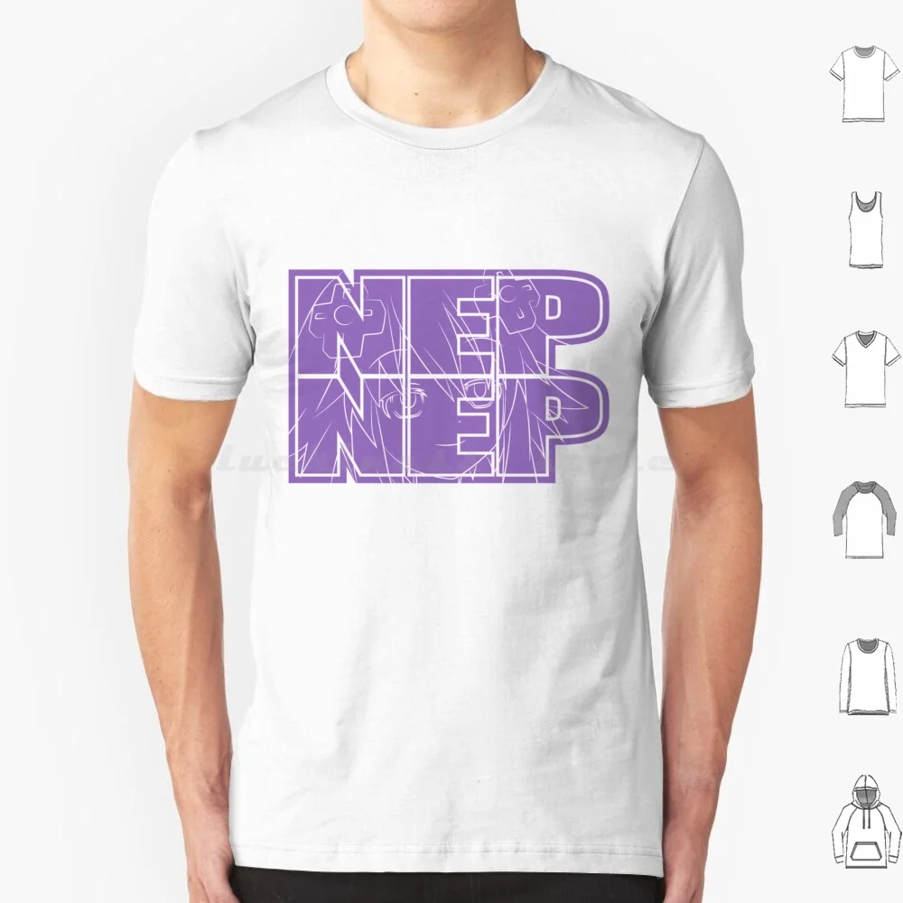 Nep ( Purple ) T Shirt 6Xl Cotton Cool Tee Hyperdimension Neptunia Nepu Rpg Anime Jrpg