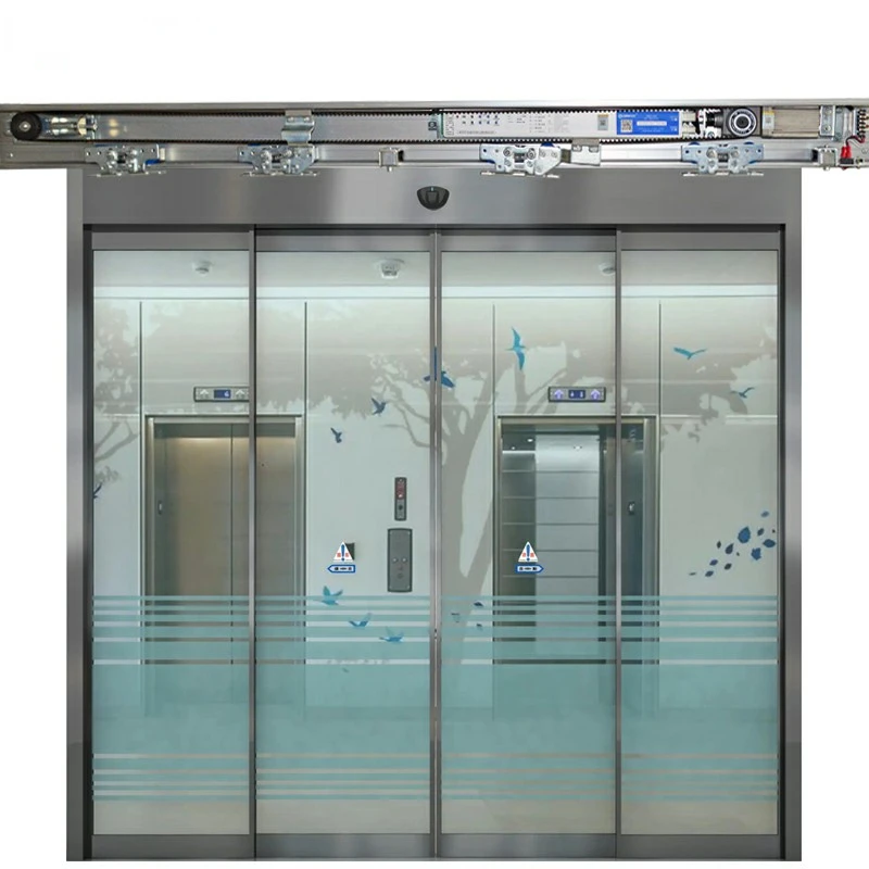 Modern auto sliding door sensor  automatic sliding glass door smart glass  aluminum door for home