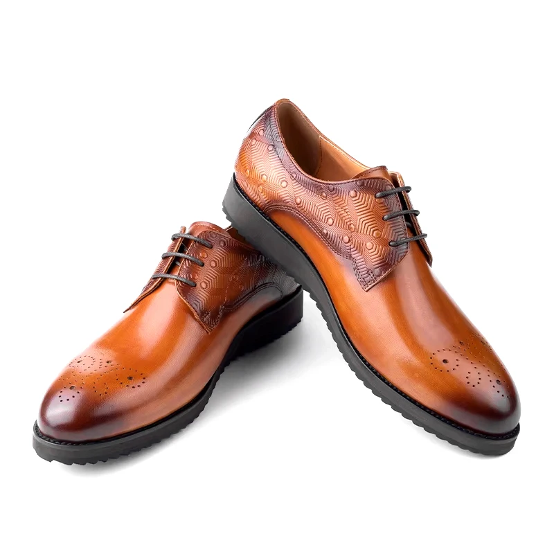 Luxury Derby Office Shoes for Men High Quality Casual Mens Business Genuine Leather Shoes Party Office Comfort Oxford Shoes