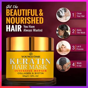 Perbaikan Rambut Masker Rambut Biotin Collagen Keratin Treatment Hairs Conditioner Minyak Esensial Rambut Bergizi untuk Kerusakan Kering 10 suplemen kolagen penjualan terbaik - №